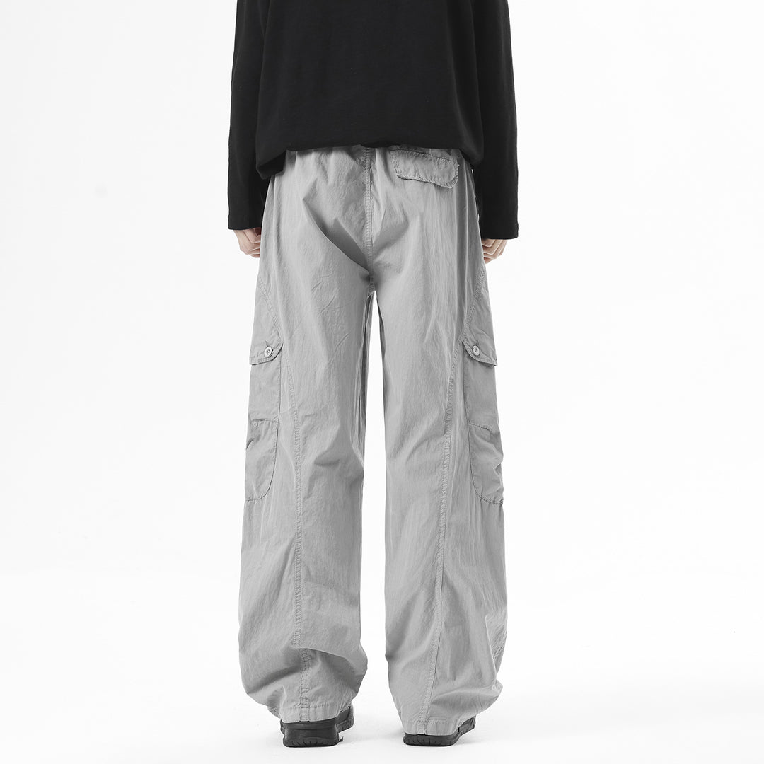Men's wide technical cargo pants with multiple pockets Drune