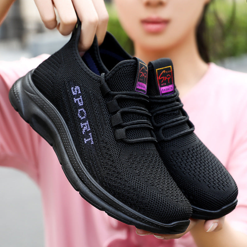Women Breathable Sports Sneakers with Elastic Upper and Cushioning Insole Mune Fashion