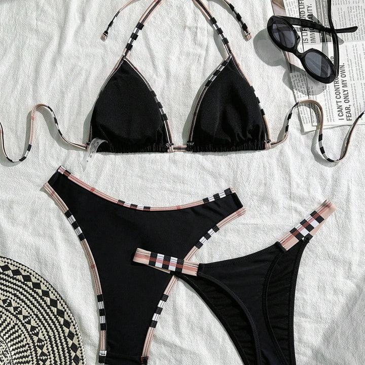 Women's triangle bikini with adjustable straps and elegant ruffle details Mune Fashion