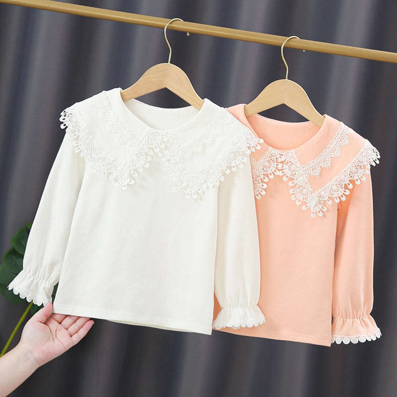 Women's sweatshirt with high lace collar Mune Fashion
