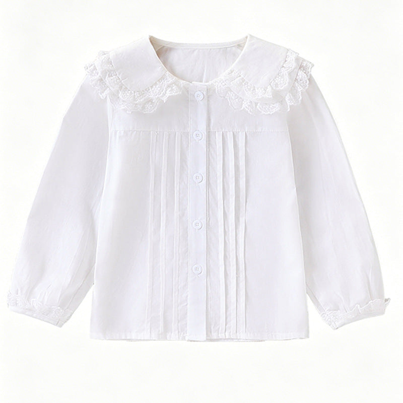 Women elegant blouse with lace collar Mune Fashion