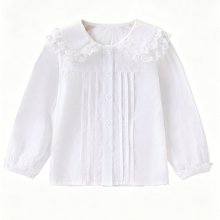 Women elegant blouse with lace collar Mune Fashion