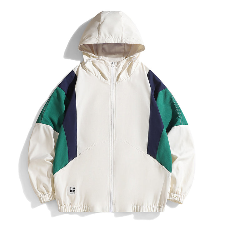 Men's sporty windbreaker with color block design Mune Fashion