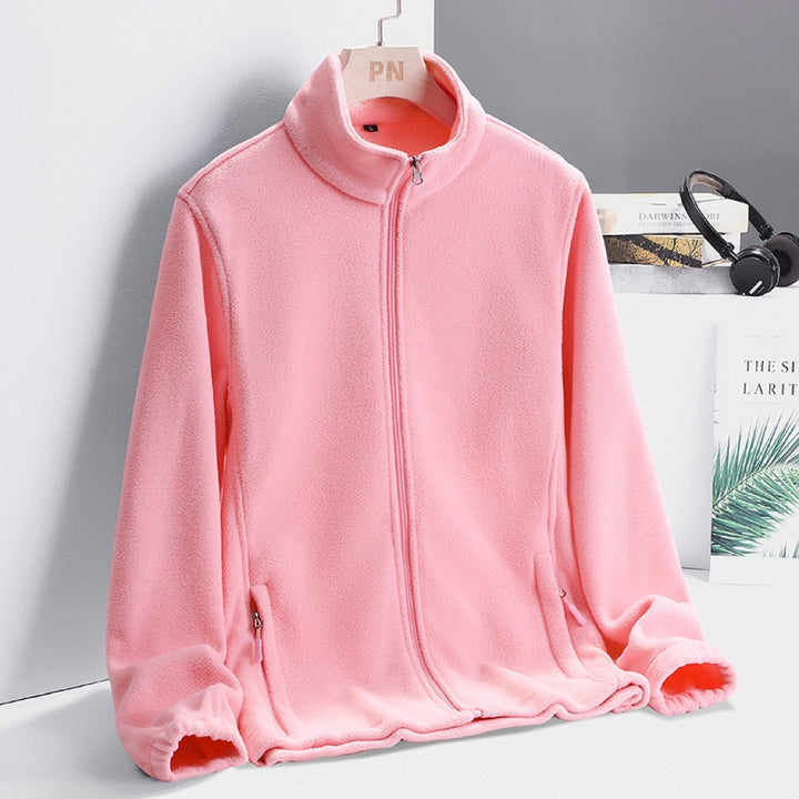 Women's Fashion Fleece Jacket with High Collar Mune Fashion