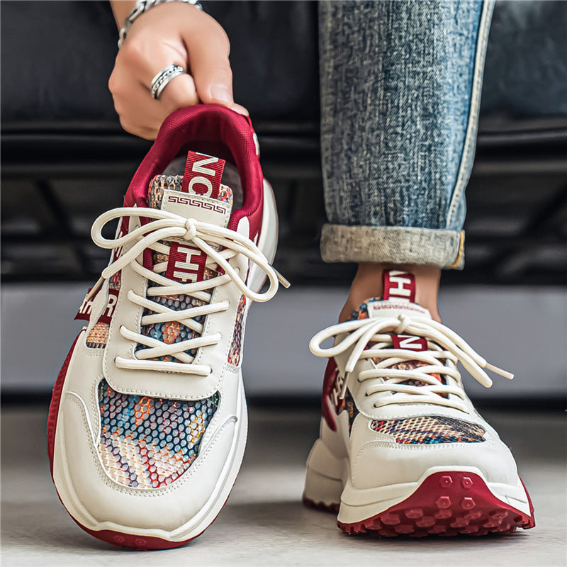 Unisex Platform-Chunky-Sneaker with reptile embossing, padded shaft and shock-absorbing EVA midsole Mune Fashion