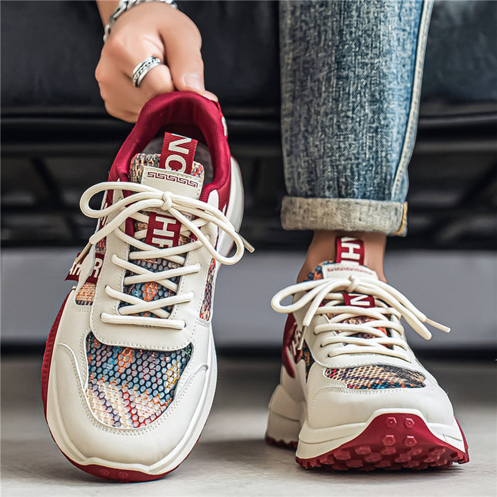 Unisex Platform-Chunky-Sneaker with reptile embossing, padded shaft and shock-absorbing EVA midsole Mune Fashion