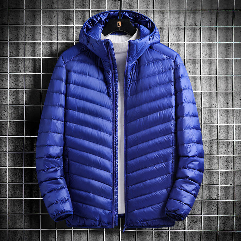 Men's nan ultralight padded jacket with hood, windproof outer shell and packable thermal lining Mune Fashion