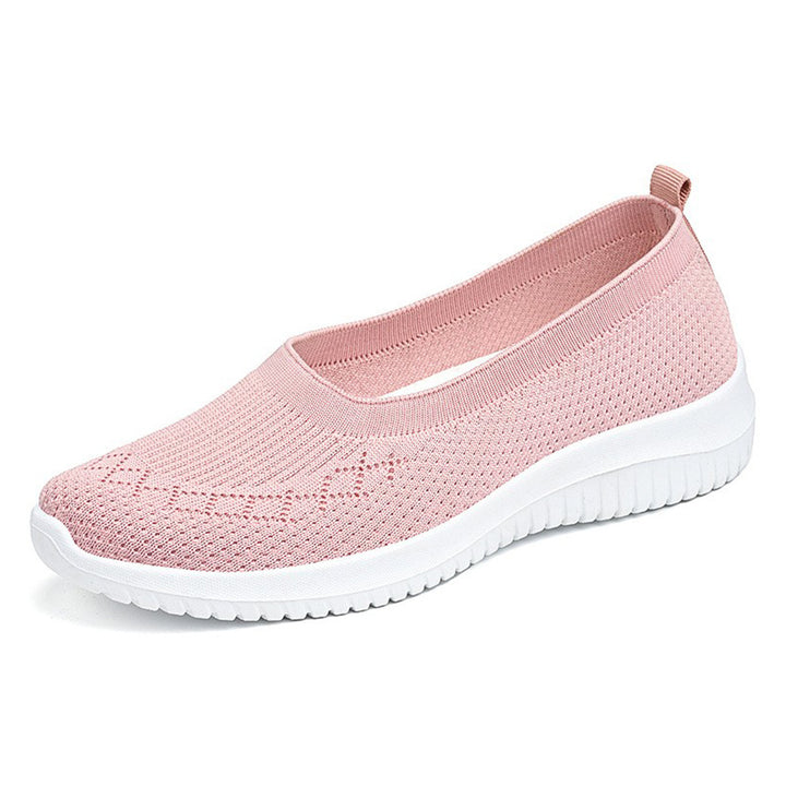 Women's seamless knit ballerina slip with sock-like shaft, elastic entry and cushioned lightweight sole Mune Fashion