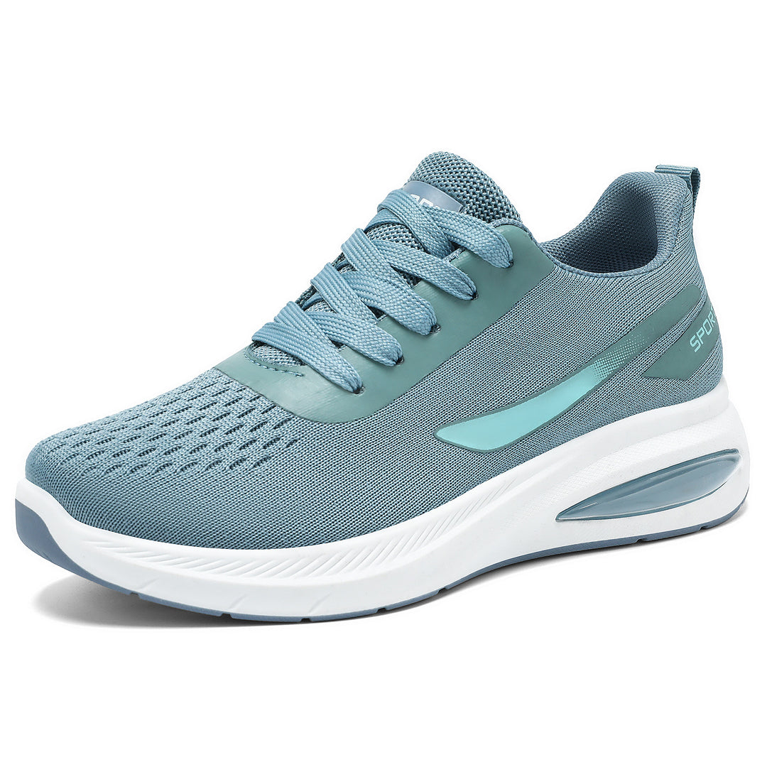 Women's breathable knit comfort sneakers with visible air chamber and shock-absorbing platform sole Mune Fashion