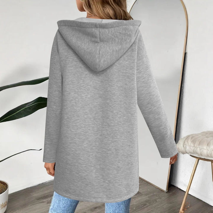 Women's Longline Transitional Jacket with Full Zipper and Zipper Pockets Mune Fashion