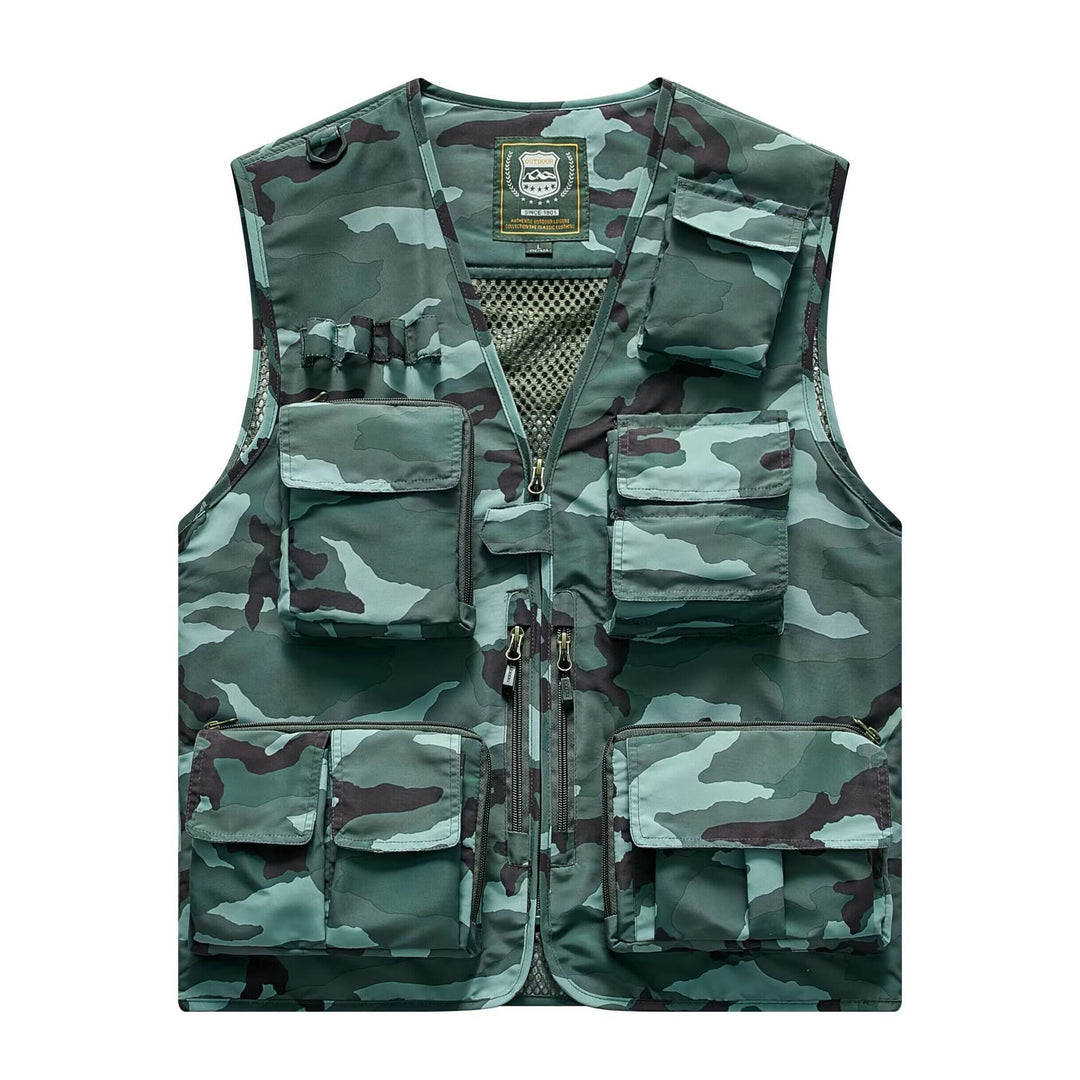 Men's multifunctional fishing and utility vest with mesh insert Mune Fashion