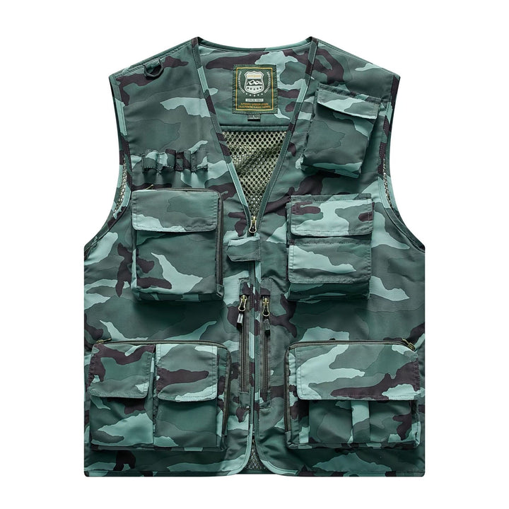 Men's multifunctional fishing and utility vest with mesh insert Mune Fashion
