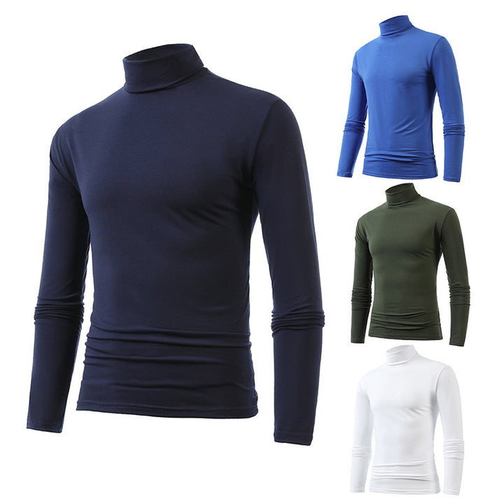 Men's slim turtleneck long sleeve shirt made of fine cotton stretch Slim Fit Mune Fashion