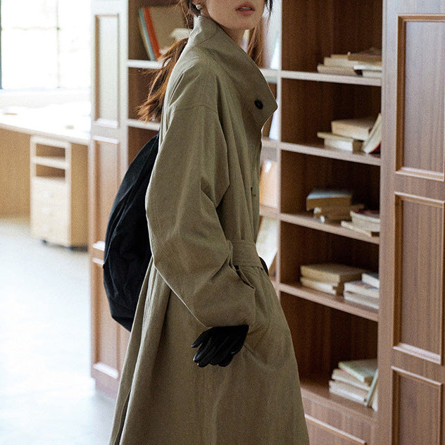 Women's Urban Long Trench Coat Mune Fashion
