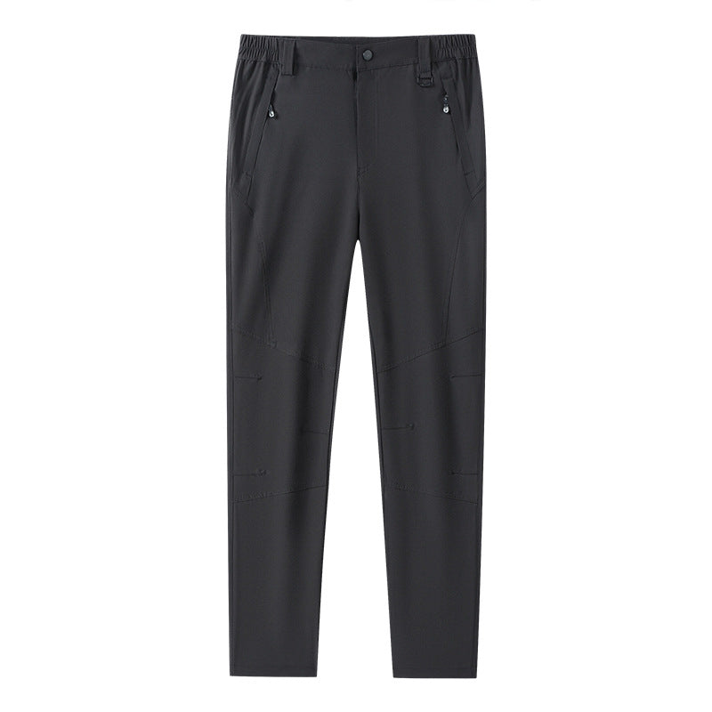 Men's nano elastic outdoor trekking pants with ergonomic knees, elastic waistband and zippered pockets Mune Fashion
