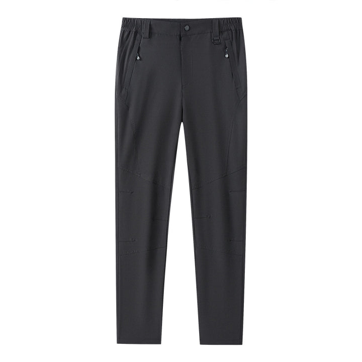 Men's nano elastic outdoor trekking pants with ergonomic knees, elastic waistband and zippered pockets Mune Fashion