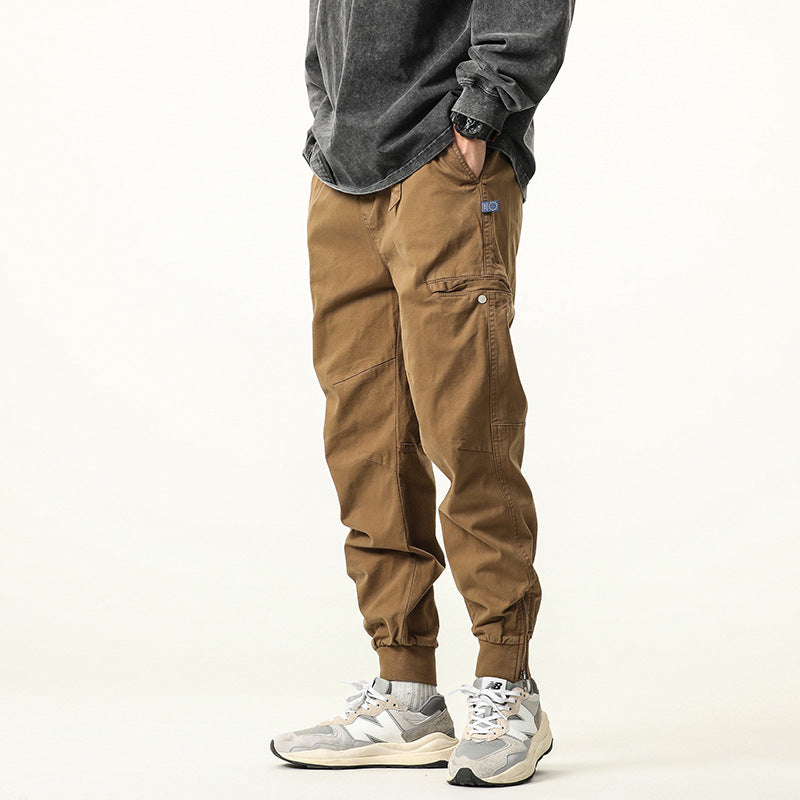 Herren Cargohose im Jogger-Stil mit elastischem Bund, Bündchen und Utility-Taschen Mune Fashion