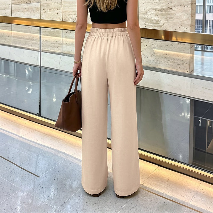 Ladies Elegant High-Waisted Palazzo Pants Mune Fashion