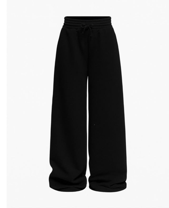 Unisex nan locker falling lounge pants with elastic drawstring waist, side pockets and straight leg Mune Fashion