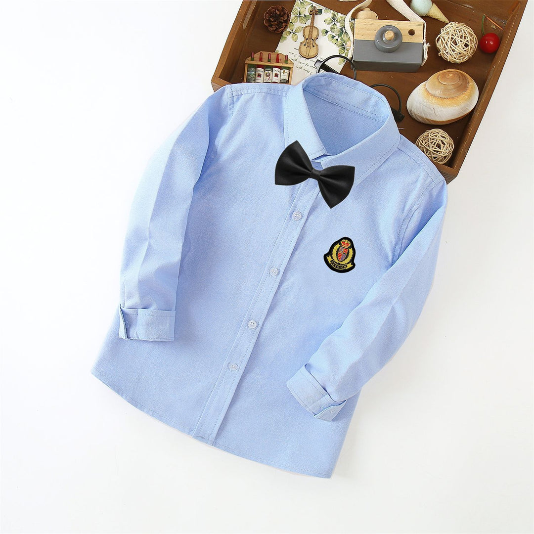 Women's classic long sleeve shirt with crest Mune Fashion