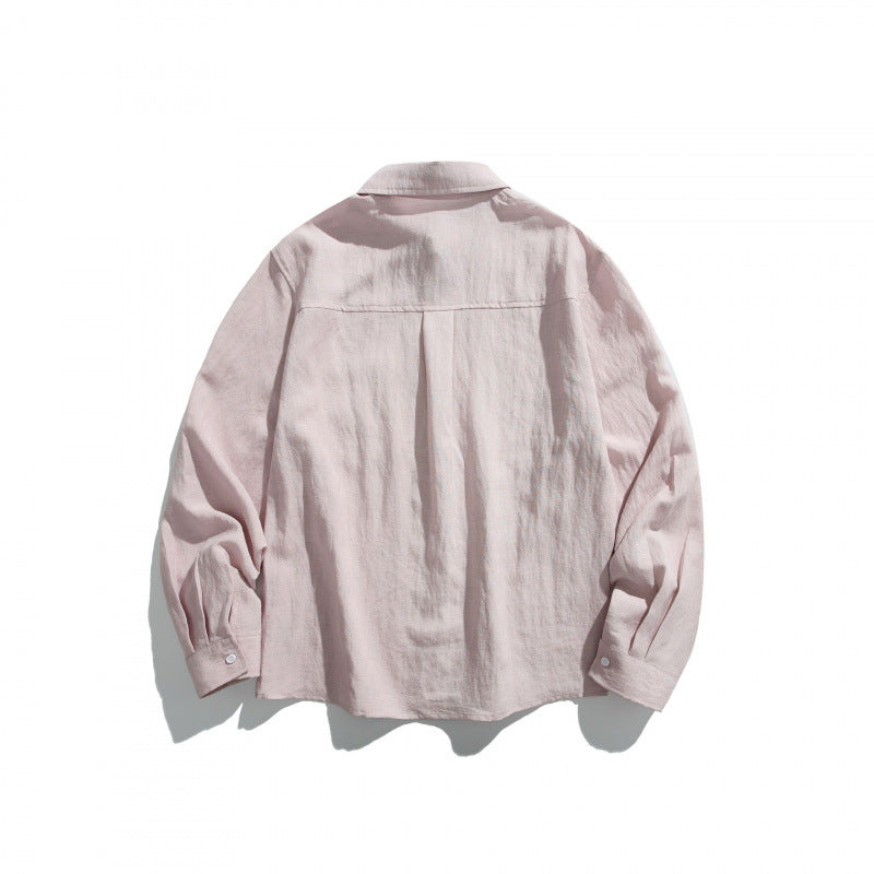 Unisex Oversize lightweight linen blend shirt with chest pocket and loose boxy cut Mune Fashion