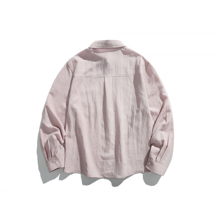 Unisex Oversize lightweight linen blend shirt with chest pocket and loose boxy cut Mune Fashion