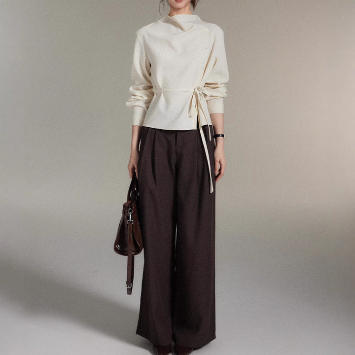 Women's Fashion Blouse with Wrap Neckline Mune Fashion