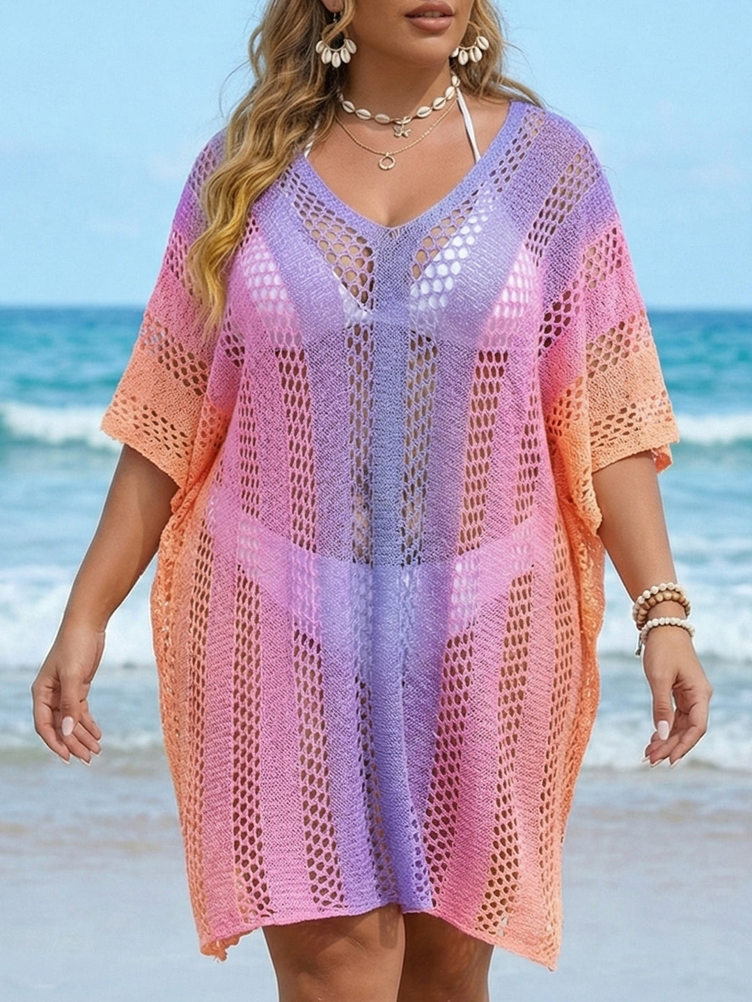 Ladies airy crochet beach cover-up Mune Fashion 1779788068