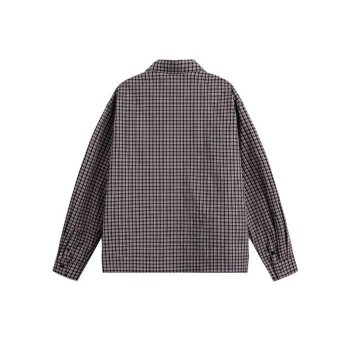 Men's Lightweight Checkered Shirt Jacket in Boxy Cut with Applied Chest Pocket Mune Fashion