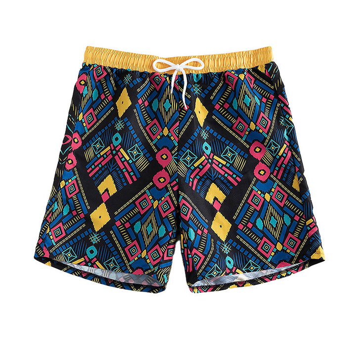 Women's swim shorts with geometric pattern and elastic waistband Mune Fashion