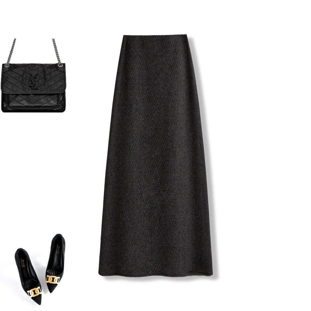 Women Elegant Maxi Skirt made of high-quality wool blend Mune Fashion