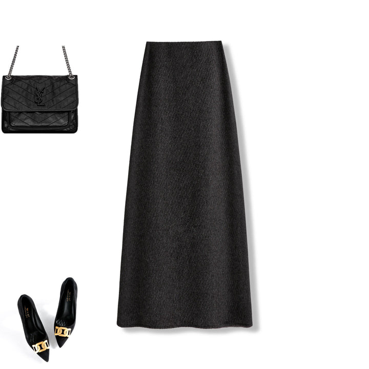 Women Elegant Maxi Skirt made of high-quality wool blend Mune Fashion