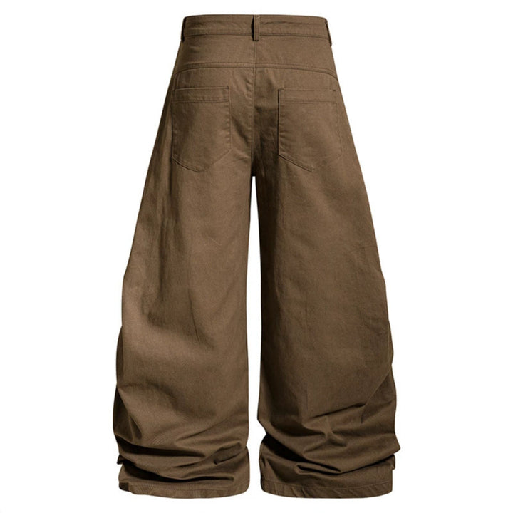 Women's Loose Balloon Cargo Pants with Draping and Metal Closure Details Mune Fashion