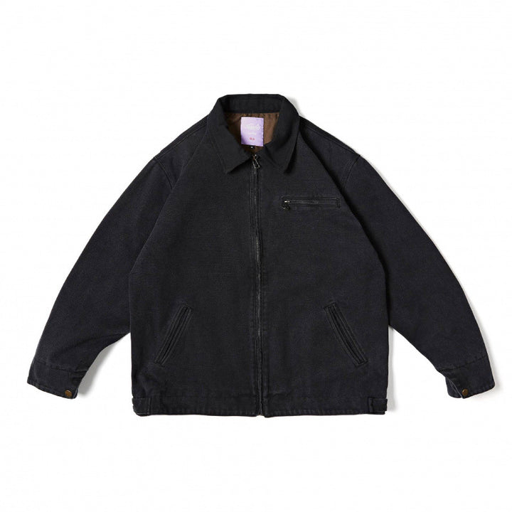Unisex loose-fitting blouson jacket in worker look with cord collar and chest zipper Mune Fashion