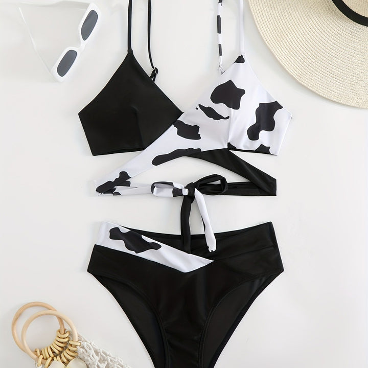 Women Triangle Bikini with sporty knot design Mune Fashion