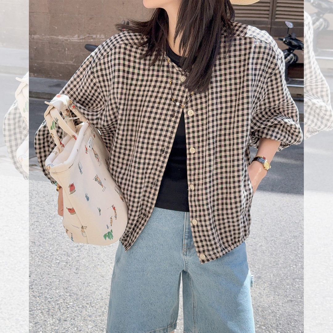 Women Casual Long Sleeve Blouse Mune Fashion