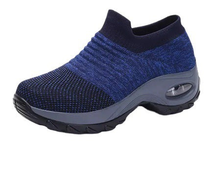 Ladies Slip-On Knit Sneakers with sock-like shaft and air-cushioned platform sole Mune Fashion
