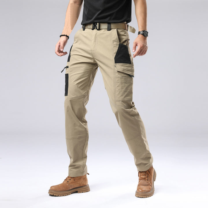 Men's Technical Cargo Work Pants with Reinforced Knee Patches and Multi-Pockets Mune Fashion