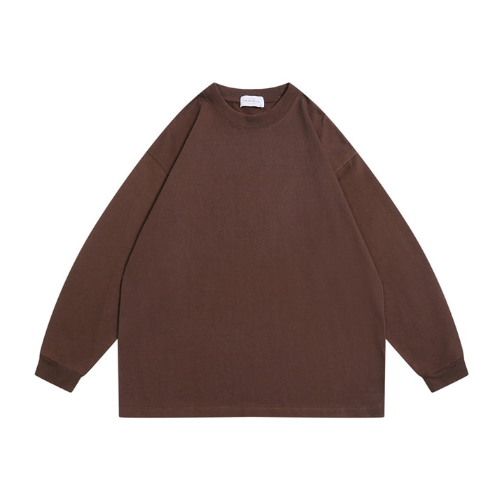 Unisex Oversize-Long Sleeve Shirt made of heavy cotton blend with round neck and ribbed cuffs Mune Fashion