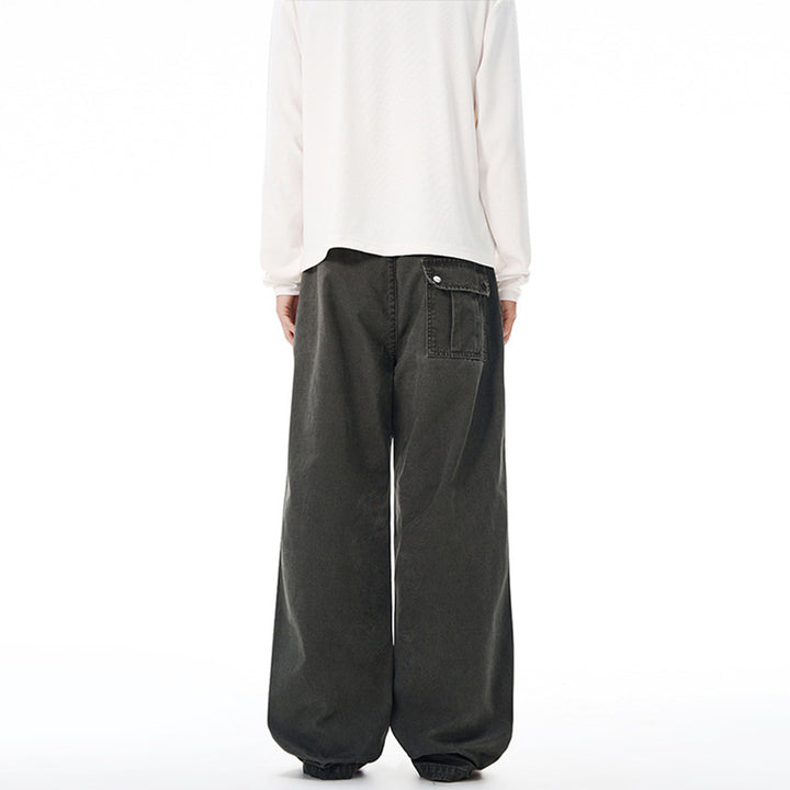 Men's Wide Panel Baggy Trousers made of Cotton Twill with Knee Inserts Mune Fashion