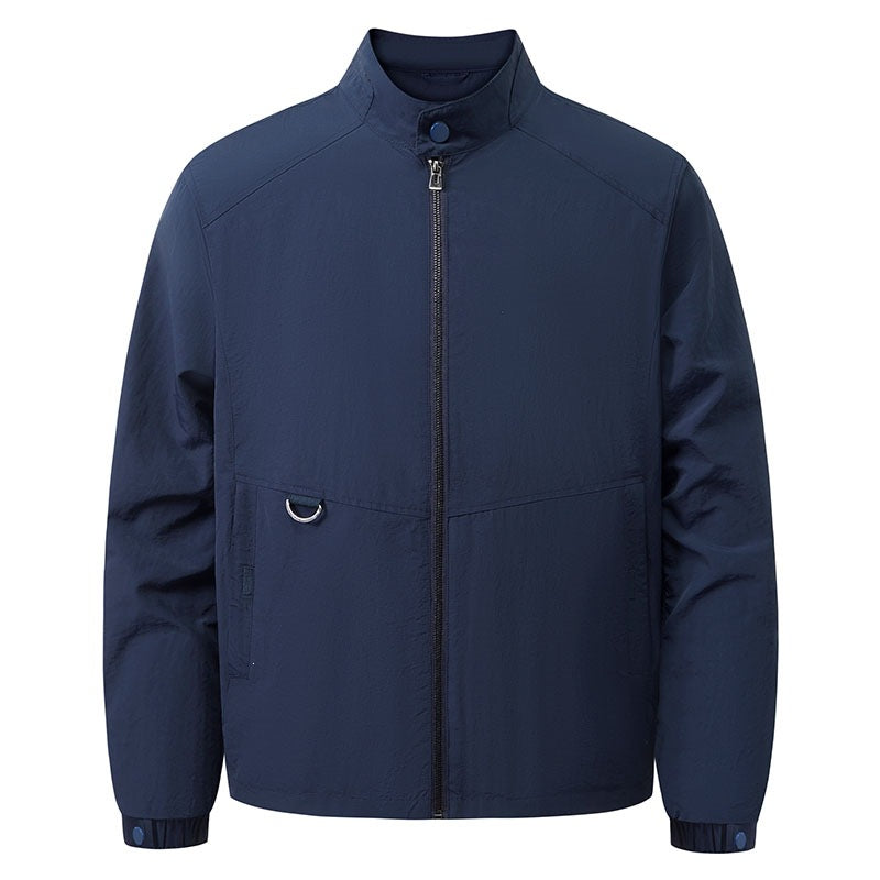 Men's Lightweight Transitional Jacket with Stand-Up Collar Mune Fashion