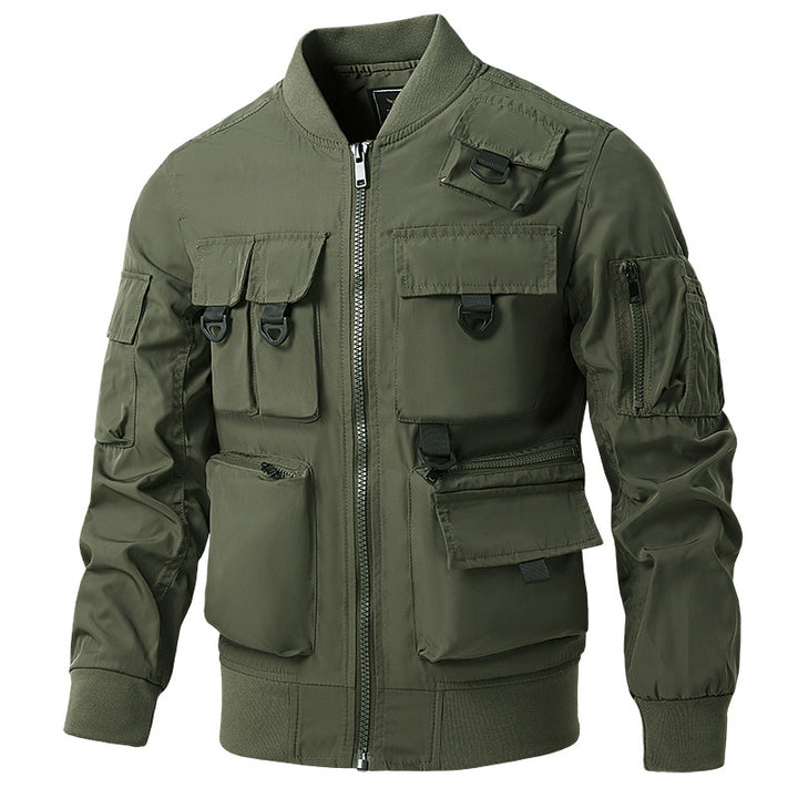 Men's Tactical Cargo Bomber Jacket with Modular Pockets Mune Fashion
