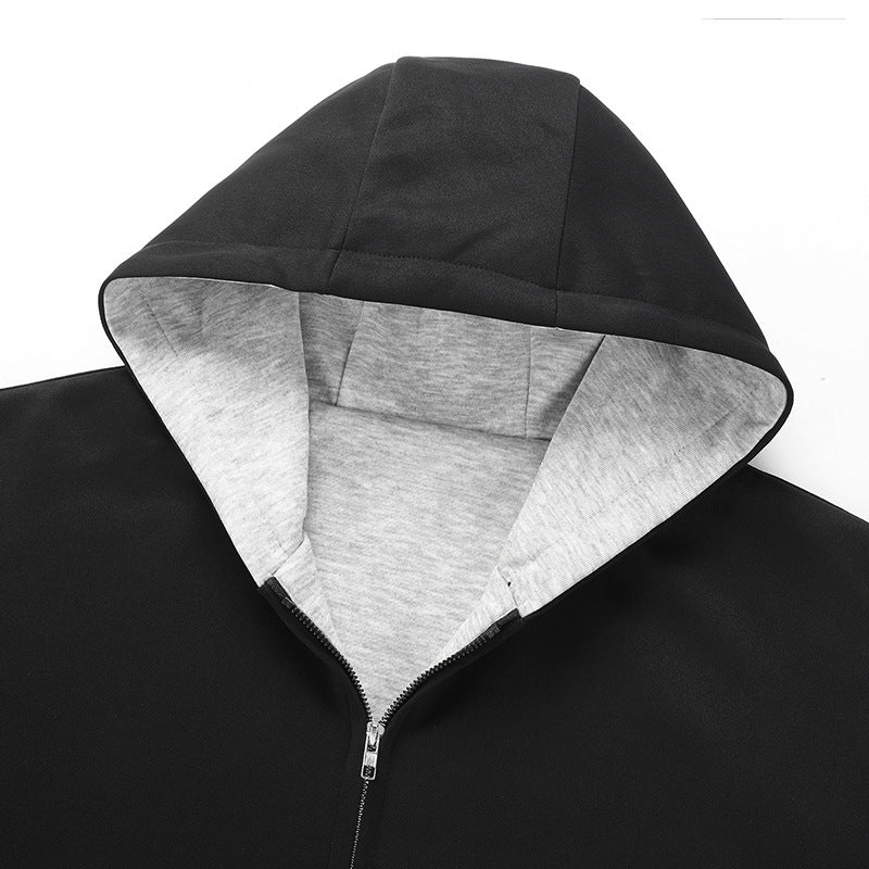 Men's Stylish Hooded Jacket with High Collar Mune Fashion