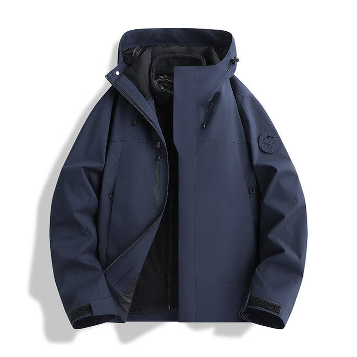 Men's Breathable, Waterproof Softshell Jacket with Fleece Lining and Hood Mune Fashion