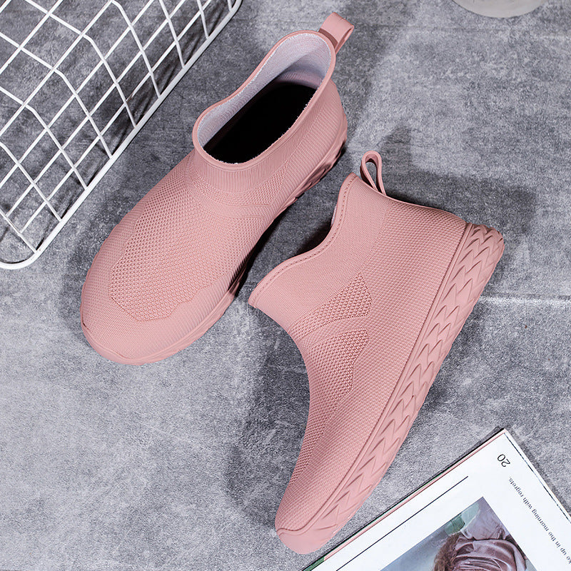 Women's Elastic Knit Slip-On Ankle Sneaker with Profilsole Mune Fashion