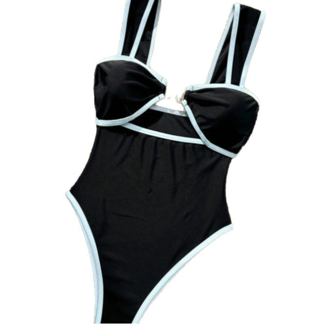 Ladies Elegant One-Piece Swimsuit with Artistic Cut-Out Details Mune Fashion