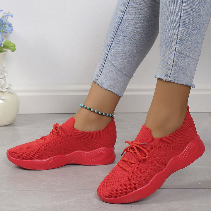 Ladies breathable slip-on sports shoes with flexible upper material Mune Fashion