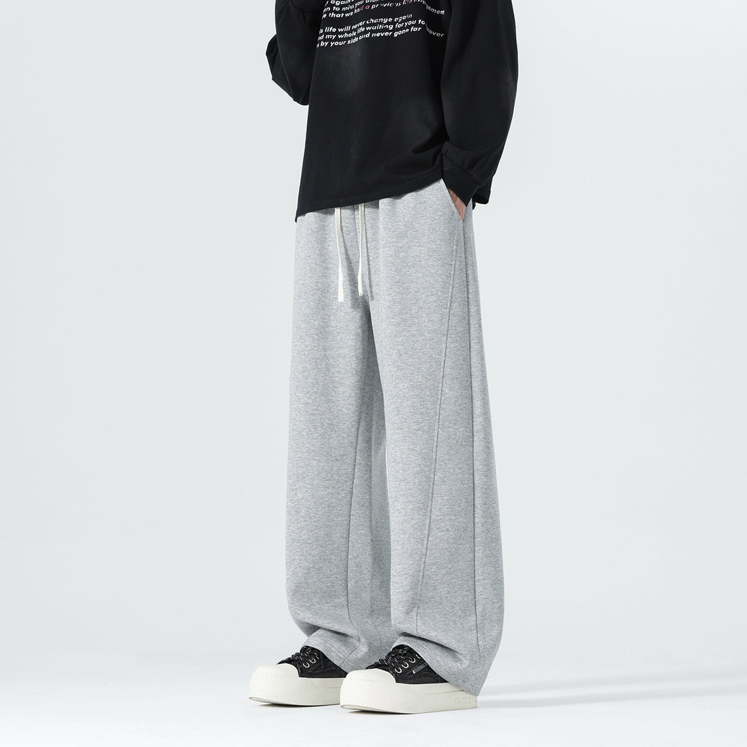 Men's Extra Wide Sweatpants in Palazzo Look with Drawstring Waist and Side Pockets Mune Fashion