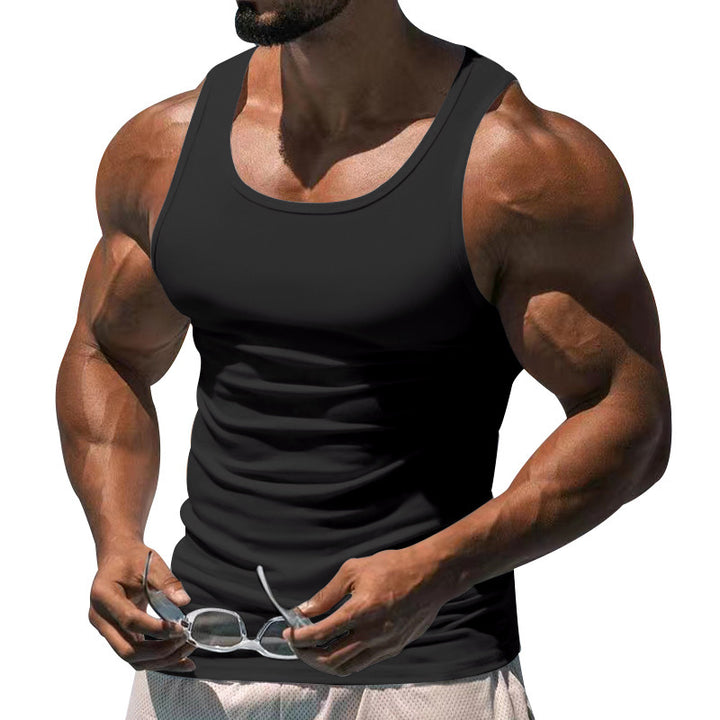 Men's figure-hugging functional tank top with high armholes and stretch jersey Mune Fashion