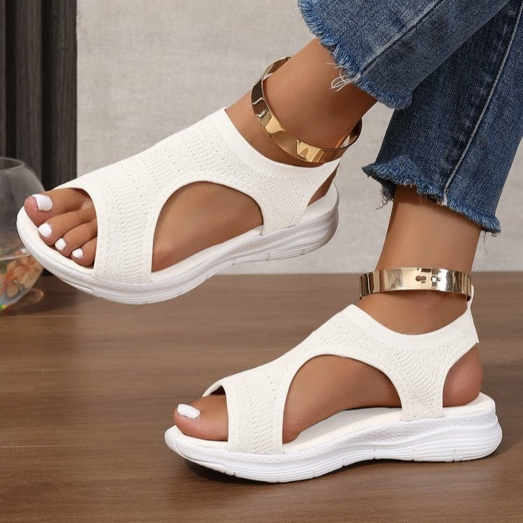 Damen Sportliche Strick-Sandalen mit atmungsaktivem Obermaterial und dämpfender Laufsohle Mune Fashion